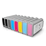 MIROO Compatible Ink Cartridge Replacement for HP 70 Ink Cartridge 130ml Worked with HP Designjet Z2100 Z3100 Z3200 Z5200 printer ( Pack of 8 )