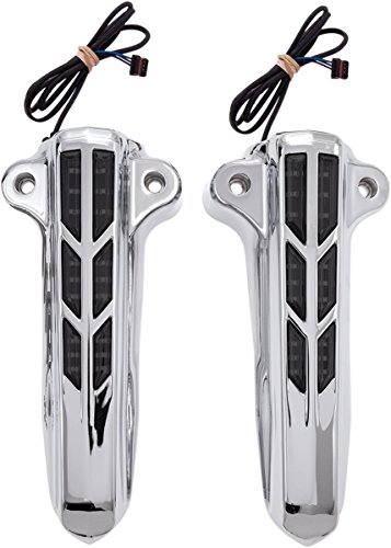 Ciro 43001 Leg Cover ( Chrome/Amber Led Lower s For 2014-2016 Flh Touring Models)