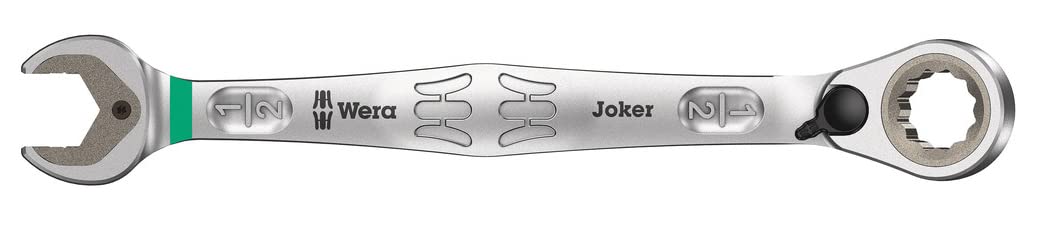 Wera 05020078001 Ratcheting Combination Wrench Joker 1" reversible/2x171mm, Turquoise, 1/2"