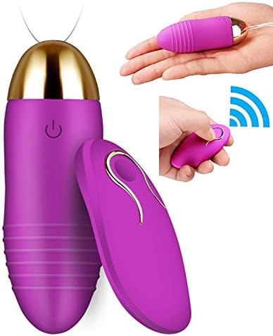 Remote Control Traning Kit Waterproof Vibrating Relaxation Tension Relief Muscle Stress Silver Portable Bullet Viberate Toys with USB Rechargeable (Purple)