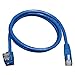 Tripp Lite Cat6 Gigabit Molded Patch Cable (RJ45 Right Angle Up M to RJ45 M) Blue, 3-ft.(N204-003-BL-UP)