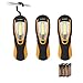 EverBrite Work Light, 3-pack 150 Lumens COB Handheld Portable Jobsite Flashlights with Hanging Hook and Magnetic Base, AA Alkaline Batteries Included