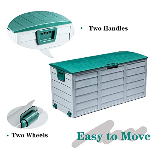 image for Tiptiper Deck Box, 79 Gallon Outdoor Storage Box Waterproof with Locka