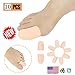 Gel Toe Caps Toe protectors Toe Sleeves,NEW MATERIAL,for Blisters, Corns, Hammer Toes, Ingrown Toenails, Toenails Loss, Friction Pain Relief and More (10 Pcs Nude)
