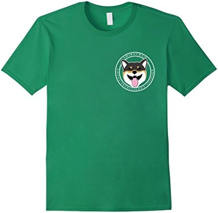 Men's Shiba Inu Black and Tan Logo T-Shirt Medium Kelly Green
