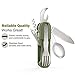 Camping Gear Utensil Fork & Spoon Set Stainless Steel 7 in 1 Compact Reusable Multi Tools Silverware Folding Amy Knife Set Spoon Fork Bottle Opener Stainless Steel Pocket Outdoor Camping Tablewarethumb 1