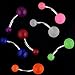 Broadfashion 7pcs Glow in The Dark Belly Button Navel Bar Rings Body Piercing Jewelry (Random Colors)