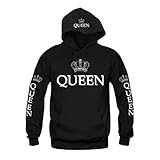 lome123 Unisex Casual Hooded Neck Long Sleeve Letter Print Front Pocket Hoodie Sweater