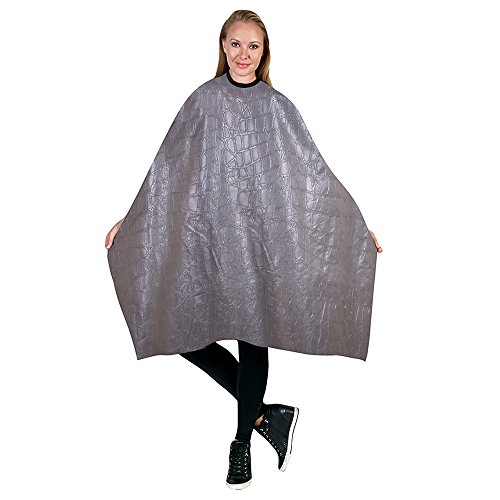 Betty Dain Alligator Hide Bleach Proof All Purpose Hair Coloring and Styling Cape, Smoke, 45 Inch x 60 Inch, 0.6 Pound