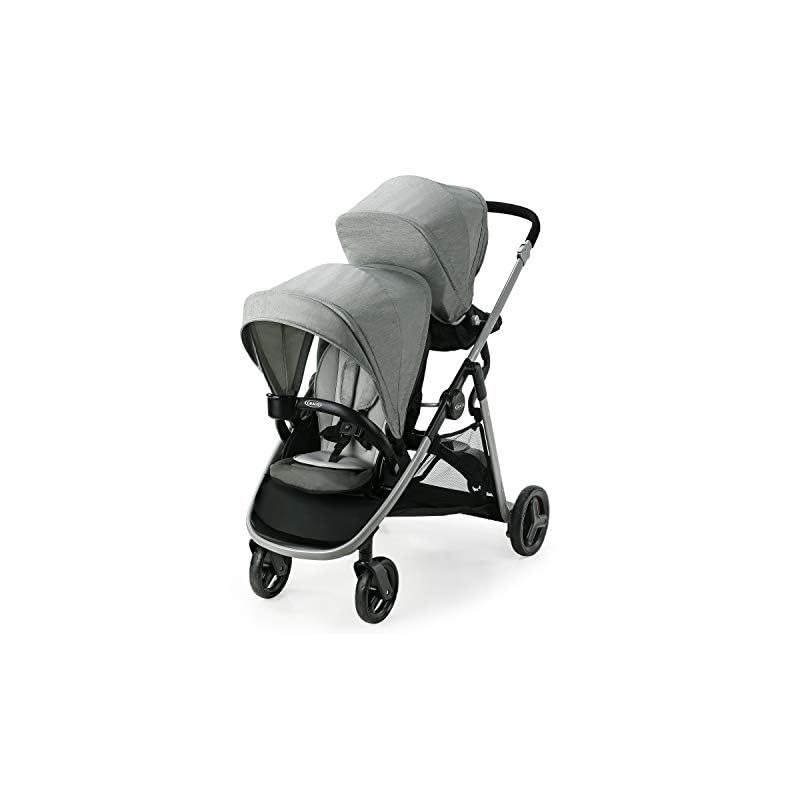 Graco Ready2Grow LX 2.0 Double Stroller Features Bench Seat and Standing Platform Options, Clark