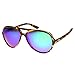 zeroUV - Classic Teardrop Flash Mirror Color Lens Plastic Aviator Sunglasses 55mm