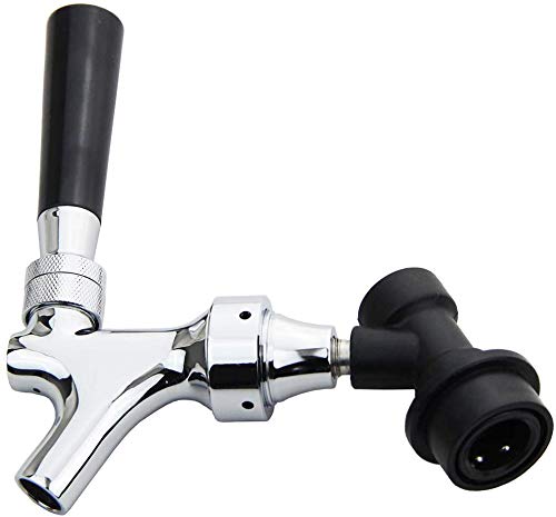 Namvo Stainless Steel Stem Beer keg Tap Faucet with Ball Lock disconnect chromed body
