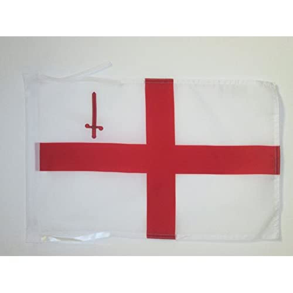AZ FLAG - City of London Flag - 18'' x 12'' - 100% Polyester London City - England Small Banner with Two Cords - Fade Resistant - Vivid Colors - 18x12 in - 45x30 Cm โ image 1