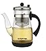 Gourmia GTP9815 Tea & Coffee Pot Glass Loose Leaf Tea Maker With Stainless Steel Filter Tumbler Infuser 850ml Capacity