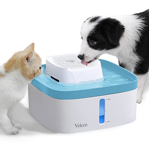 Veken 0.8Gallon/100oz MultiTier Pet Fountain, Automatic Cat Water Fountain Dog Water Fountain