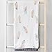 LifeTree Baby Muslin Blanket, Feather Print 2 Layer Toddler Blanket for Baby Girls or Baby Boys, Lightweight Blankets