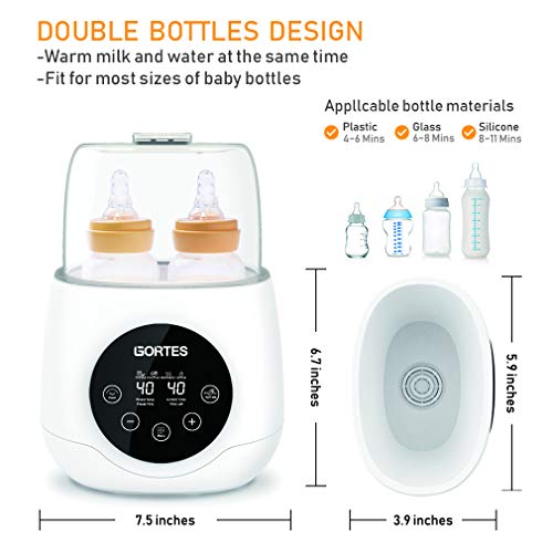 image for Gortes Baby Bottle Warmer, Deluxe Bottle Sterilizer & Smart Thermostat