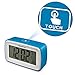 Chelvee Alarm Clock, Recording Digital Smart Alarm Clock, Time/Date/Temperature Display, Snooze Function, Battery Operated (Blue)