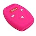 Coolbestda Rubber Key Fob Cover Protector Holder Skin Jacket Remote Case for Honda Civic SI Hybrid EX 2006-2013 Accord 2003-2012 CR-V EX SE 2005-2006 Pilot 2009-2015 Element 2010 Rose