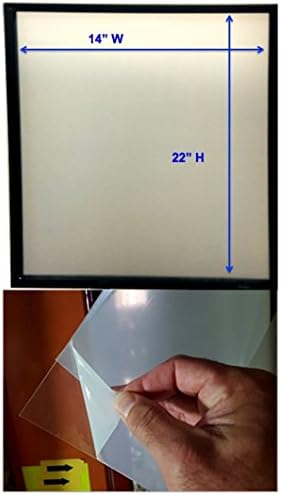 14x22 Inch Clear Overlay Lens for Bulletin Holder Poster Sign Stand. Sold in Pairs