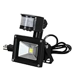 Motion Sensor Flood Lights, T-SUN 10W Outdoor LED Flood Lights, Adjustable Lighting Duration and Sensitivity Waterproof Lights for Outdoor and Indoor