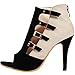 AIWEIYi Women's Patch Color Pumps Buckles Cutouts Platform High Heel Sandal Shoes