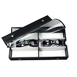 Ikee Design Large 6 Compartment Vinyl Clear Top Eyewear Case for Eyeglasses. Sunglasses, Watches or Jewelry Storage