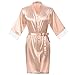 Find Dress Women's Silky Robe Bridesmaid Robes Lace Robe for Bridal(FBA Free Return)