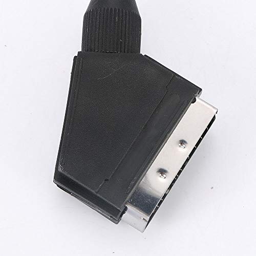 FidgetKute Scart to Triple 21 Pins 1.5m in Out Switchable Lead Audio Video Cable Show One Size