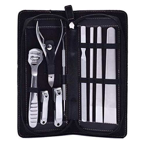 Aviat 9Pcs Beauty Manicure Pedicure Set Stainless Steel Nail & Professional Grooming Business Gift Kit Removal Beauty Tools Set