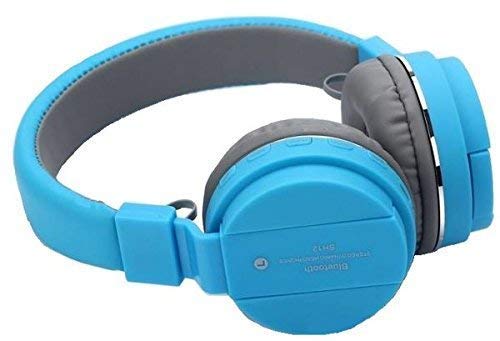 Omniversal SH12 Foldable On-Ear Wireless Stereo Bluetooth Headphones with FM,SD Card Slot for All Smartphone Device (Ass