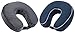 World's Best Cushion-Soft Memory Foam Neck Pillows Variety Pack, Charcoal and Navy