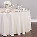 LinenTablecloth Round Economy Polyester Tablecloth, 132-Inch, White