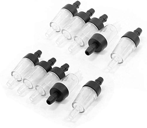 LIJUMN CDJ4-2 Pawfly 10 PCS Aquarium One Way Non-Return Black Check Valves Air Pump Accessories for Fish Tank