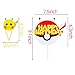 MALLMALL6 37Pcs Pikachu Cupcake Toppers Cake Topper Birthday Party Supplies Cakes Decoration Set Anime Cartoon Trainers Themed Dessert Decorations Video Game Inspired Party Favors for Kids Boys Girls