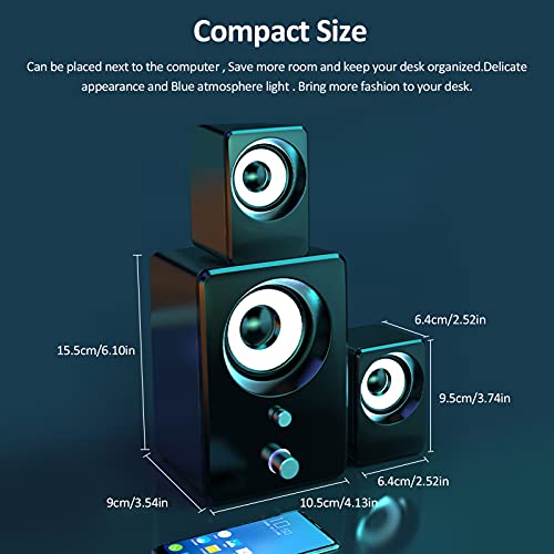 Marboo Computer Speakers with Subwoofer,2.1 PC Speakers for Desktop