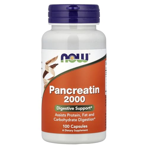 Now Foods Pancreatin 2000mg Capsules