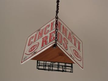 Cincinnati Reds Mlb Baseball Fan Cedar Suet Bird Feeder License