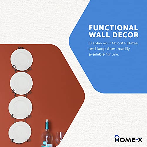 HomeX 4Tier Black Vertical Plate Display, Rack Plate Holder