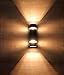 XiNBEi Lighting Outdoor Wall Sconce, Modern Water Proof D Shape Exterior Black Wall Light