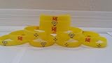 MA Creations Minions Bracelets Kids Birthday Party Favors - Glow in The Dark (10 Pack)