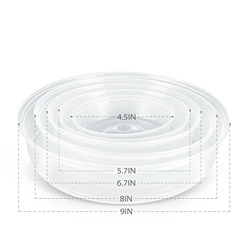 Set of 5 Microwave Plate Cover/Dish Covers - Mixed Sizes -Dishwasher Safe, prevent food splatter cover, hover Magnetic suction function and safe convenient with steam vent