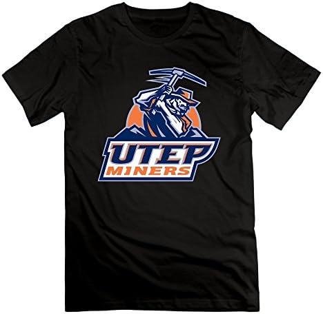 Men's UTEP Miners 100% Cotton O Neck T-Shirt Black US Size XXL