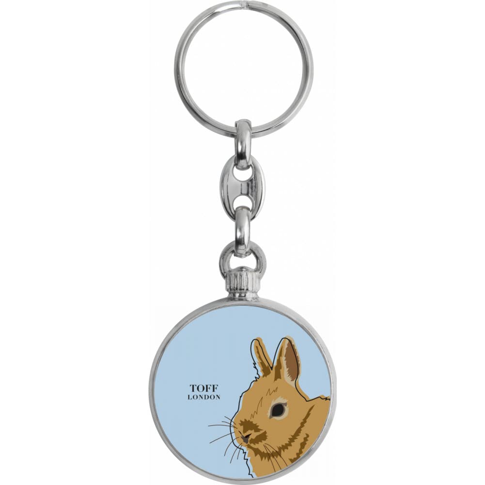 Toff London Brown Netherland Dwarf Rabbit Head Keyring