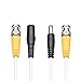Masione 4 Pack 100ft Security Camera Video Power Cable White Replacement Extension Wire Cord for CCTV DVR CCD Surveillance System with BNC to RCA Adaptor