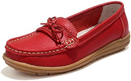 Women Loafers Shoes, Bowknot Slip On Round Toe Moccasins Flats