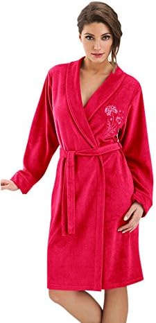 Women's Bathrobe 100% Cotton Dressing Gown Housecoat