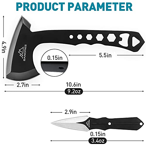 BANORES Hawkeye Throwing Axes Throwing Knives Set with 10 inch Full