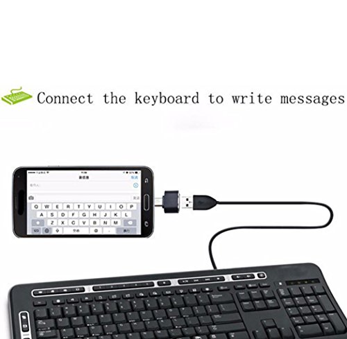 Fullfun Micro USB To USB OTG Mini Adapter Converter For Phone, Connect Mouse/Keyboard (Black) - //coolthings.us