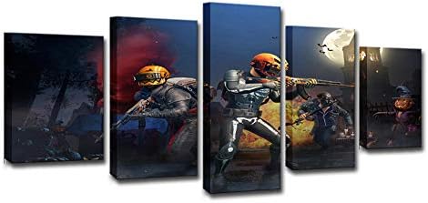 OJKYK Gaming PUBG Poster Prints on Canvas Wall Art Paintings 5 Pieces Modern Decoration for Living Room Bedroom Office,B,20x30x2+20x40x2+20x50x1